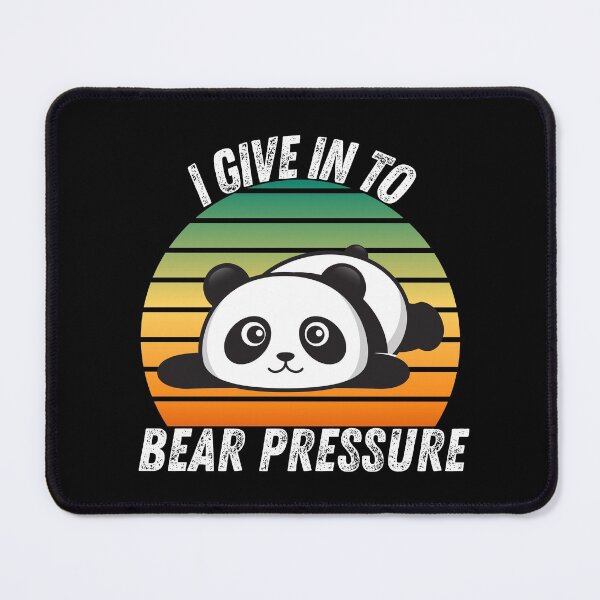 Item preview, Vintage Sunset I give in to Bear Pressure Panda Pun- Cute Animal Friendly Panda - Gift for Panda Lovers designed and sold by CaitU.