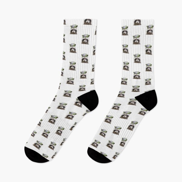 Item preview, Raccoon Flowers Crown Print by Zouzounio Art designed and sold by zouzounioart.