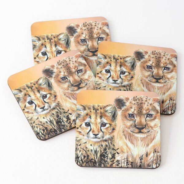 Item preview, Sweet Cheetah and Lion Cub friends designed and sold by Orianah.
