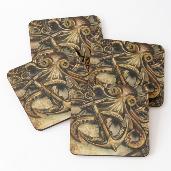 Item preview, Vintage anchor and octopus steampunk designed and sold by CatCoconut-Art.