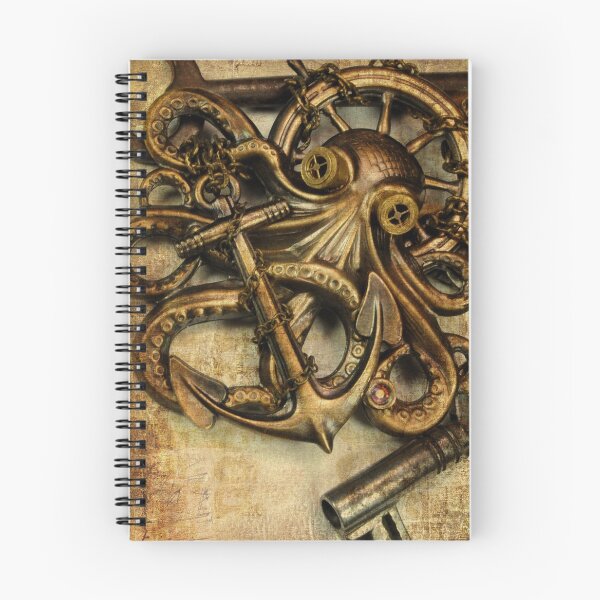 Item preview, Vintage anchor and octopus steampunk designed and sold by CatCoconut-Art.