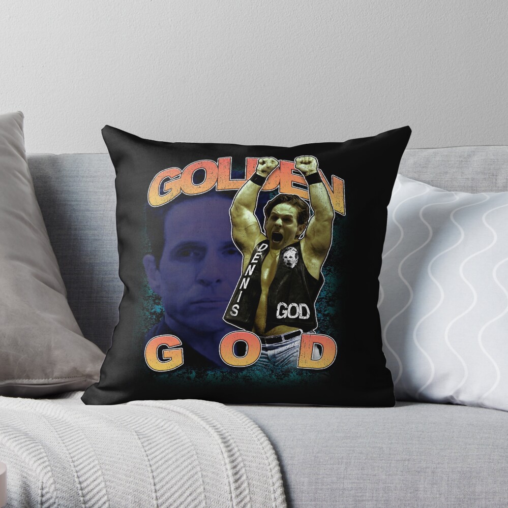 Stone Golden God Throw Pillow