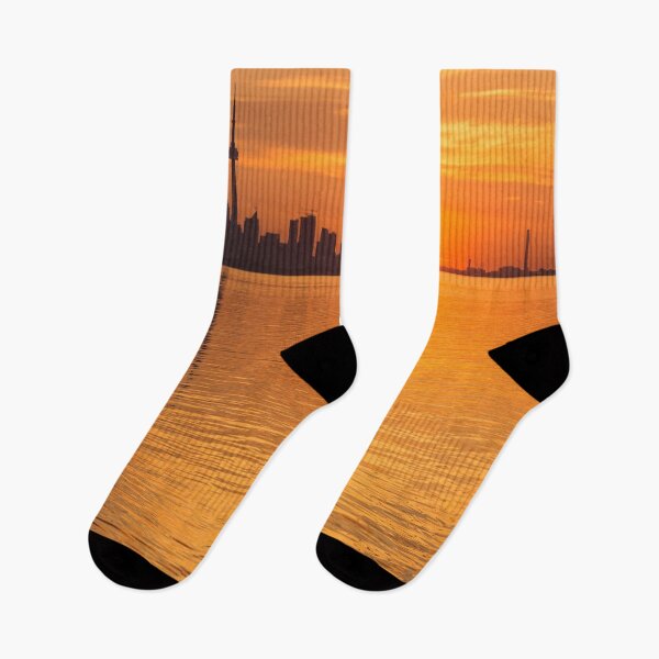 Item preview, Fiery Toronto Skyline with the Sun Sliced in Half designed and sold by Georgia Mizuleva.
