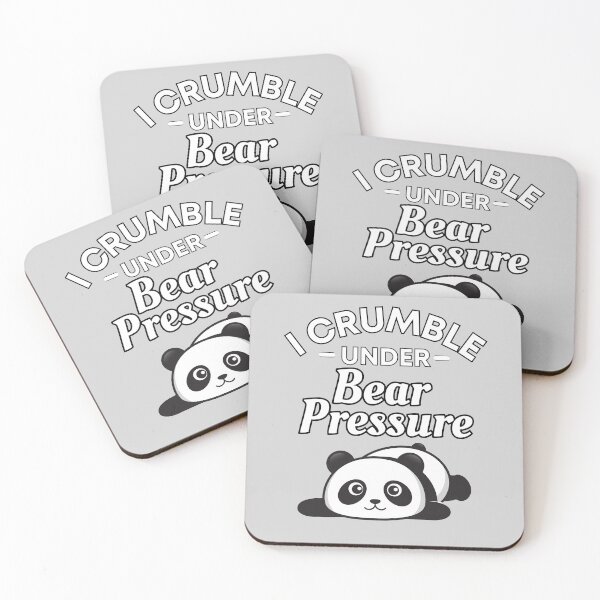 Item preview, I crumble under Bear Pressure Panda Pun- Cute Animal Friendly Panda - Gift for Panda Lovers designed and sold by CaitU.