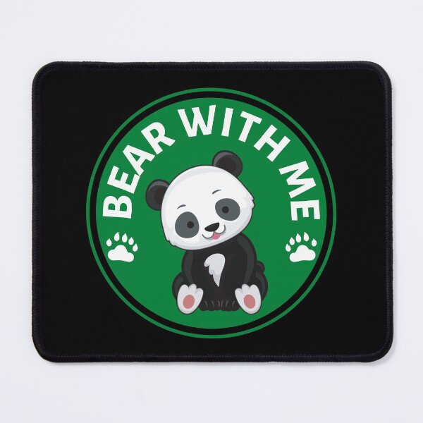Item preview, Bear with me Panda Pun (Green)- Cute Animal Friendly Panda - Gift for Panda Lovers designed and sold by CaitU.