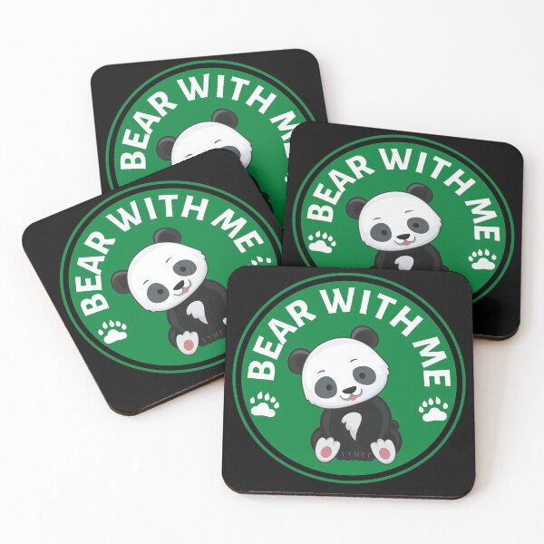 Item preview, Bear with me Panda Pun (Green)- Cute Animal Friendly Panda - Gift for Panda Lovers designed and sold by CaitU.
