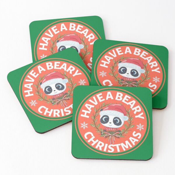 Item preview, Have a Beary Christmas- Cute Animal Friendly Panda - Christmas Panda Bear Gift designed and sold by CaitU.