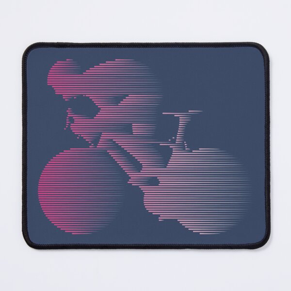 Item preview, Road Cyclist Sprinting Pink Line Art designed and sold by RabeDesigns.