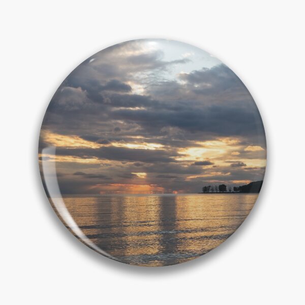 Item preview, Glossy Turbulent Glory - Sunset at Lorraine Bay Lake Erie North Shore designed and sold by Georgia Mizuleva.