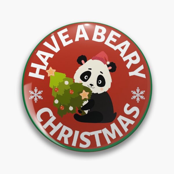 Item preview, Have a Beary Christmas (red)- Cute Animal Friendly Panda - Christmas Panda Bear Gift designed and sold by CaitU.