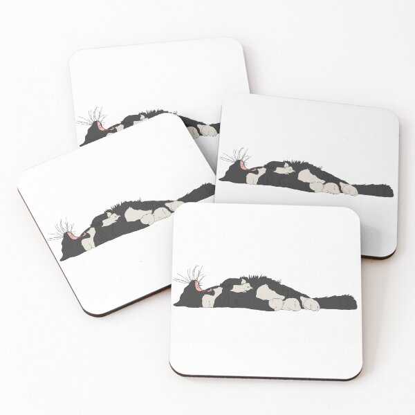 Item preview, Yawning Cat (Black and White) designed and sold by nklange240.