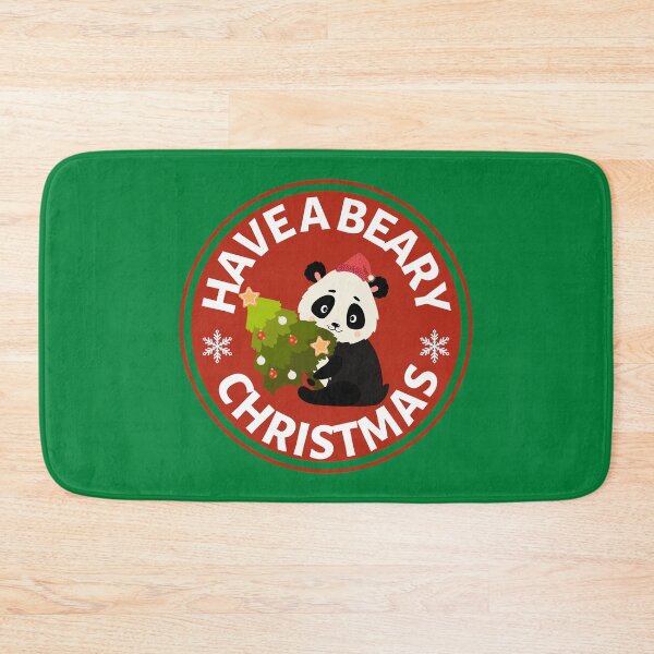 Item preview, Have a Beary Christmas (red)- Cute Animal Friendly Panda - Christmas Panda Bear Gift designed and sold by CaitU.