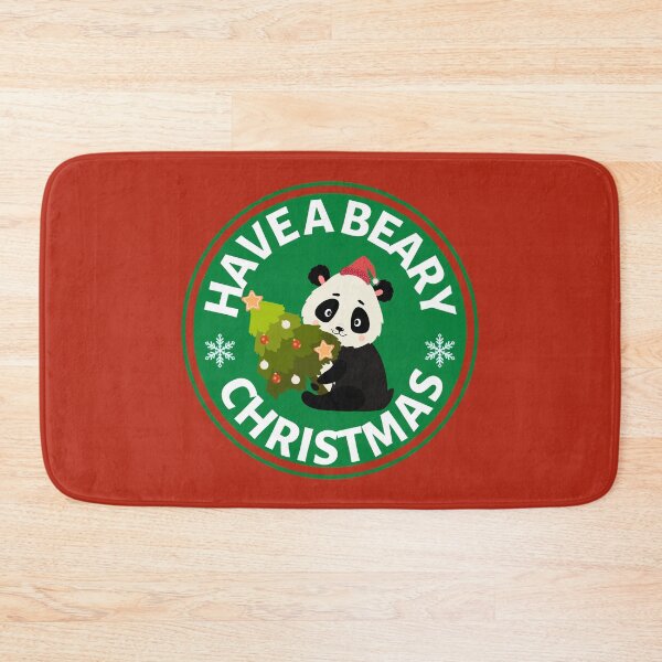 Item preview, Have a Beary Christmas (green)- Cute Animal Friendly Panda - Christmas Panda Bear Gift designed and sold by CaitU.