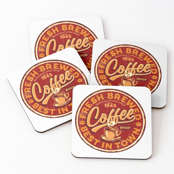Item preview, Retro Fresh Brewed Coffee Sign designed and sold by Vector Scout Lab.
