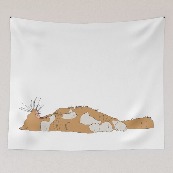 Item preview, Yawning Cat (Orange and White) designed and sold by nklange240.