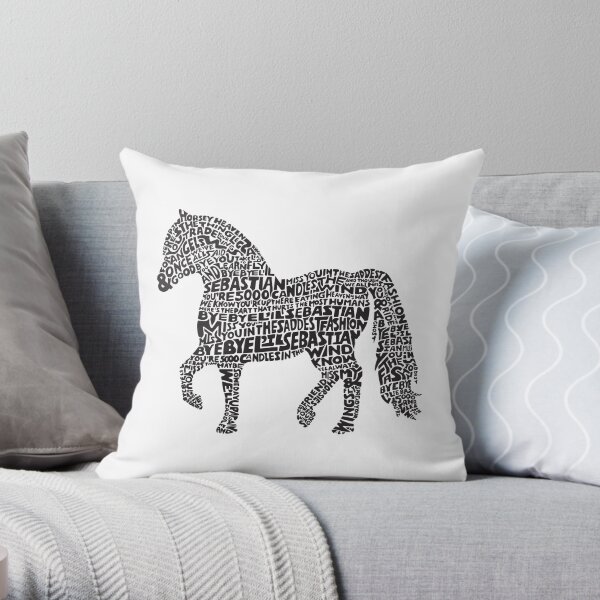 Bye Bye Lil Sebastian Calligram // Parks & Recreation Throw Pillow