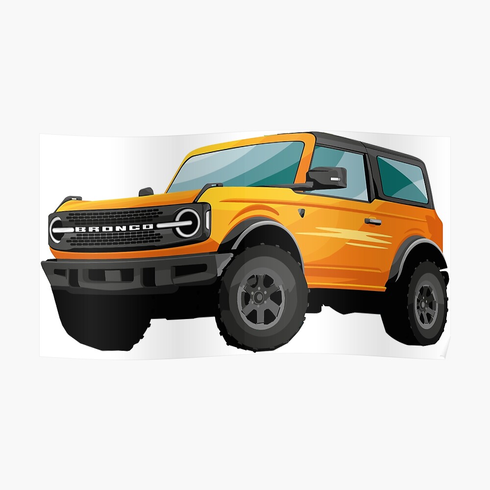 Woreth 2021 Cyber Orange Metallic Ford Bronco 2 Door T-Shirt