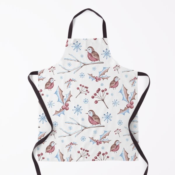 Item preview, Red Christmas Birds Holly Berries with Blue Snowflakes designed and sold by Jaydee001.