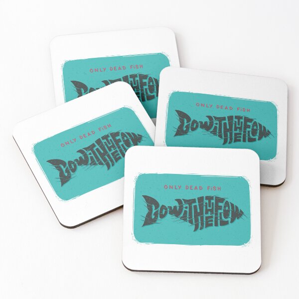 Item preview, Only Dead Fish Go With The Flow designed and sold by Vector Scout Lab.