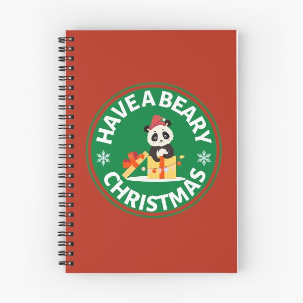 Item preview, Have a Beary Christmas (green)- Cute Animal Friendly Panda - Christmas Panda Bear Gift designed and sold by CaitU.