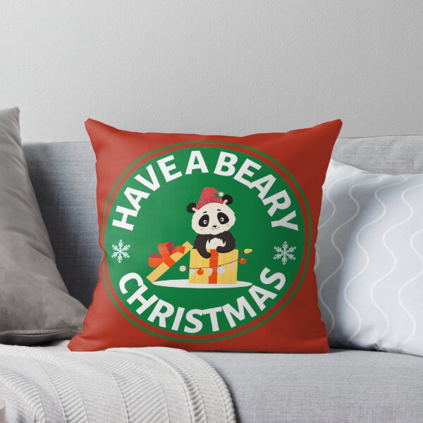 Item preview, Have a Beary Christmas (green)- Cute Animal Friendly Panda - Christmas Panda Bear Gift designed and sold by CaitU.
