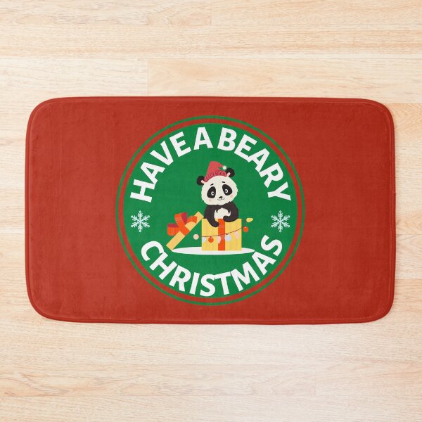 Item preview, Have a Beary Christmas (green)- Cute Animal Friendly Panda - Christmas Panda Bear Gift designed and sold by CaitU.