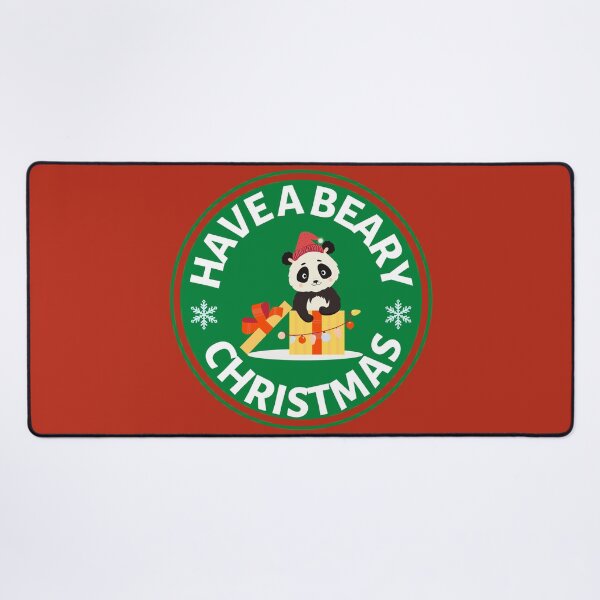 Item preview, Have a Beary Christmas (green)- Cute Animal Friendly Panda - Christmas Panda Bear Gift designed and sold by CaitU.