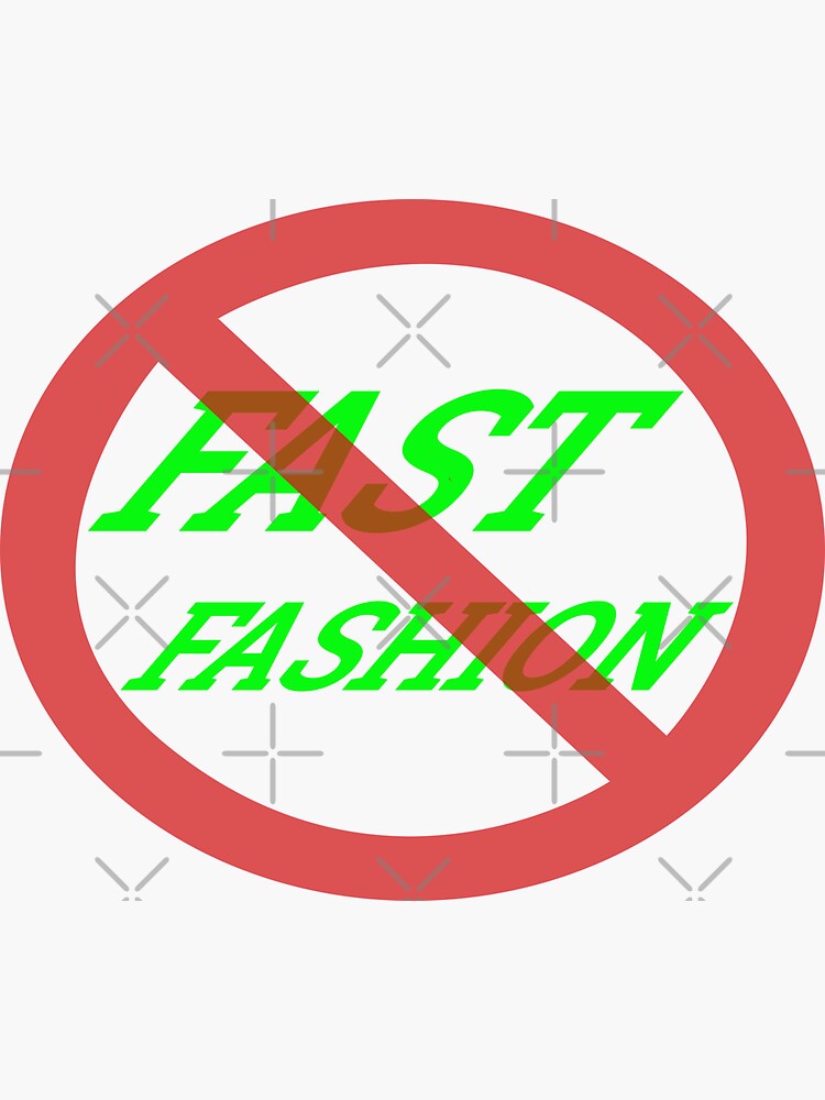 Thumbnail 3 of 3, Sticker, Stop Fast Fashion designed and sold by SiobhanFraser.