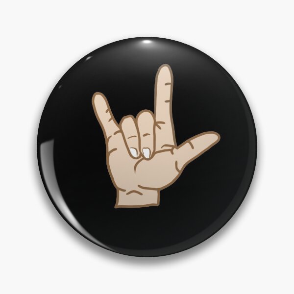 Item preview, I love you BSL hand gesture designed and sold by GirlofRandom.