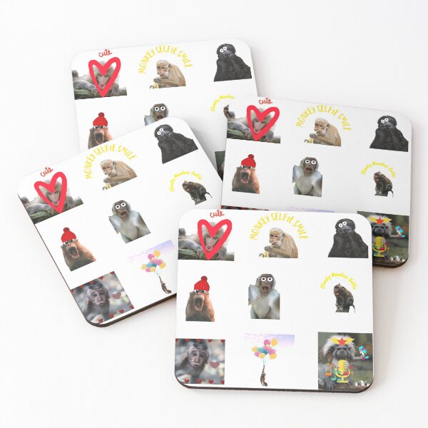 Item preview, Nine funny & cute Monkey Selfie Sticker Pack, for Animal Lovers  designed and sold by haRexia.