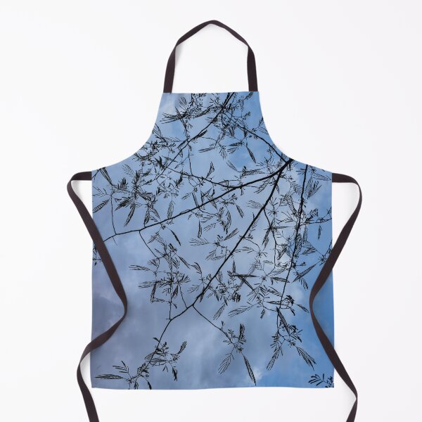 Item preview, Graceful Lace in the Sky - Mimosa Leaves and Buds Against Dusk Clouds - Vertical View Downwards Right designed and sold by Georgia Mizuleva.