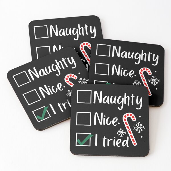 Item preview, Dear Santa I tried - Naughty or nice - Funny Merry Christmas designed and sold by For the love of Pixels.