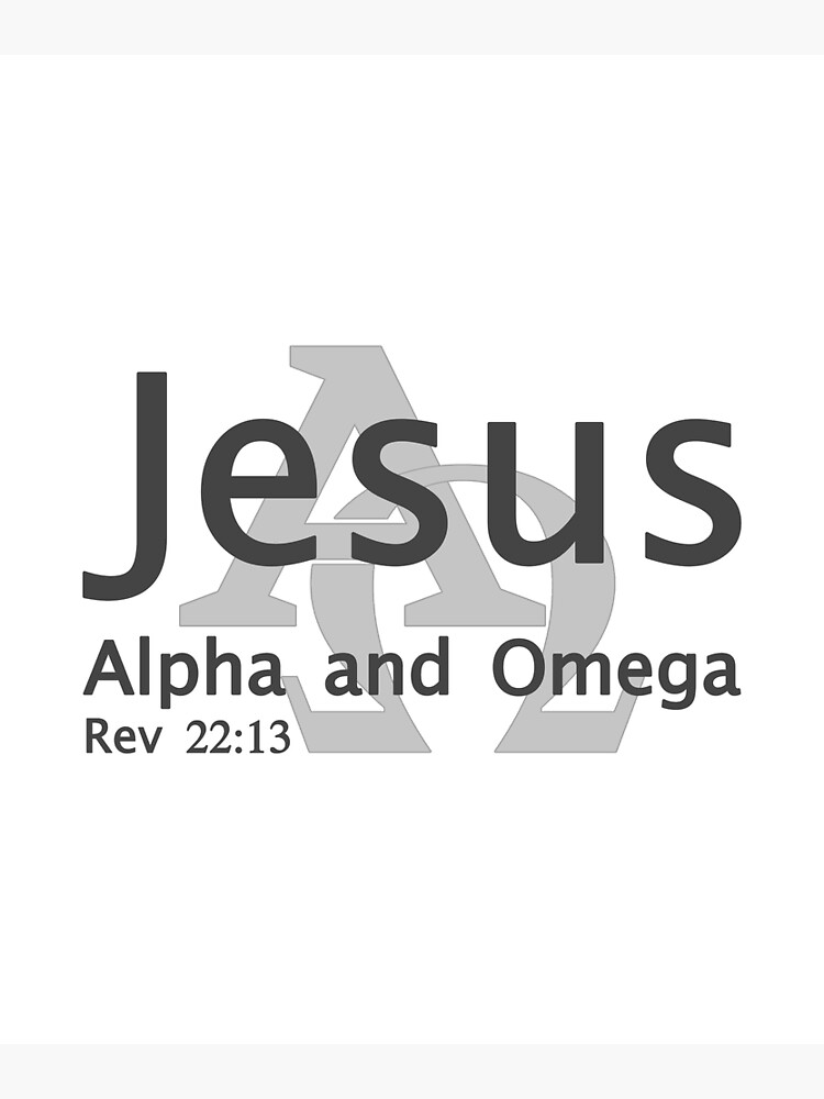 Christian Design Jesus Alpha and Omega Revelations 22 verse 13 Canvas Print