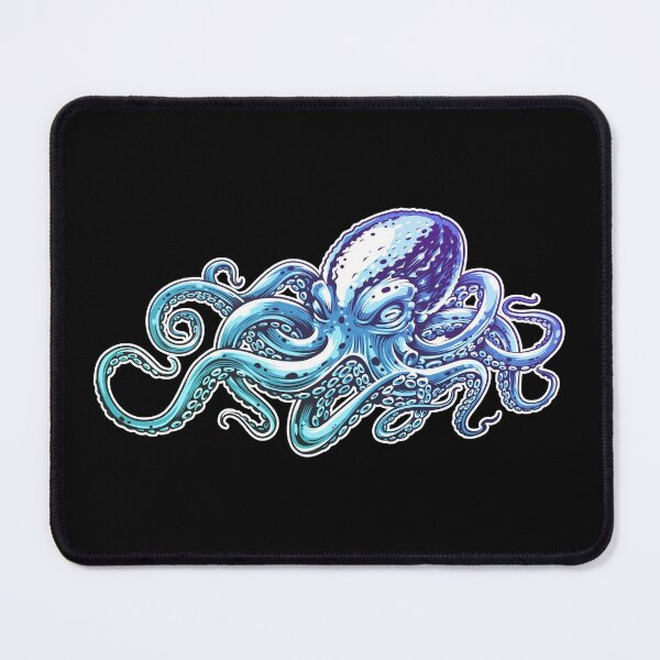 Item preview, Vintage Blue Green Octopus designed and sold by Vector Scout Lab.