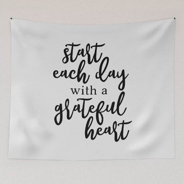 Item preview, Start Each Day With A Grateful Heart Black designed and sold by amazingjoy.