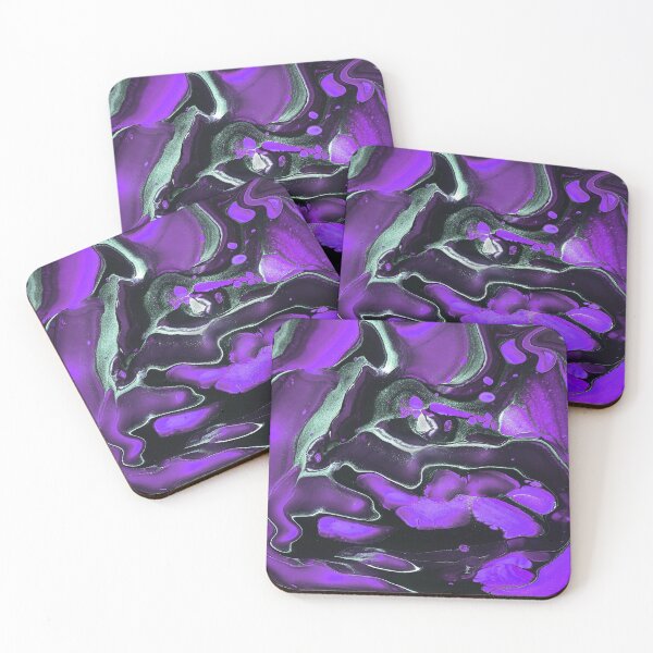 Item preview, Purple Black Paint Pour designed and sold by SilentLilac.