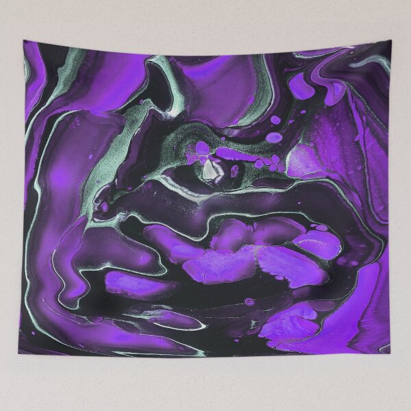 Item preview, Purple Black Paint Pour designed and sold by SilentLilac.