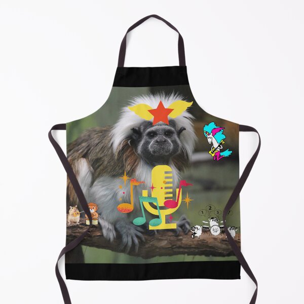 Item preview, Cute, Rock & Roll Monkey Selfie & funny animal band background  designed and sold by haRexia.