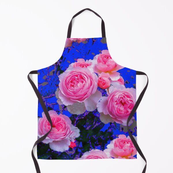 Item preview, CERISE PINK GARDEN ROSES ABSTRACT PATTERN BLUE ART designed and sold by sharlesart.