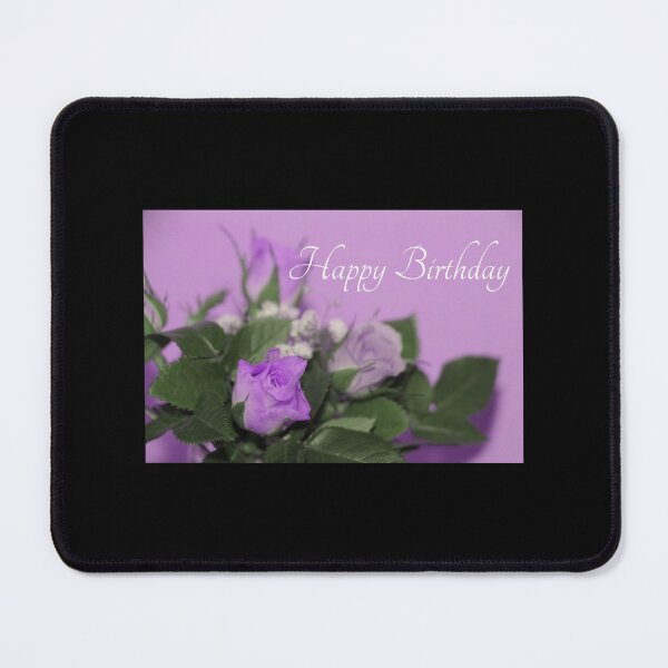 Item preview, Happy Birthday Violet Purple Roses Bouquet designed and sold by JariHawk.