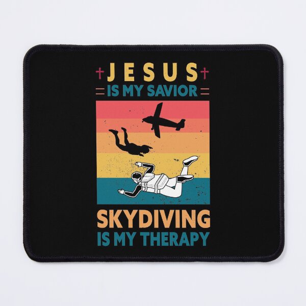 Item preview, Jesus Is My Savior Skydiving Is My Therapy Parachuting Lovers designed and sold by SweetbeStore.