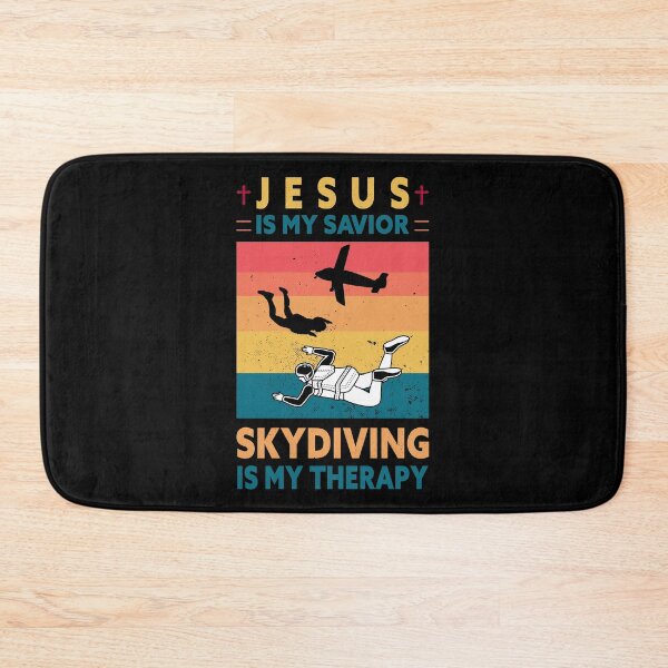 Item preview, Jesus Is My Savior Skydiving Is My Therapy Parachuting Lovers designed and sold by SweetbeStore.