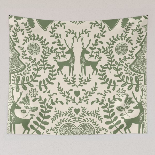 Item preview, christmas damask pattern designed and sold by space-kitten.