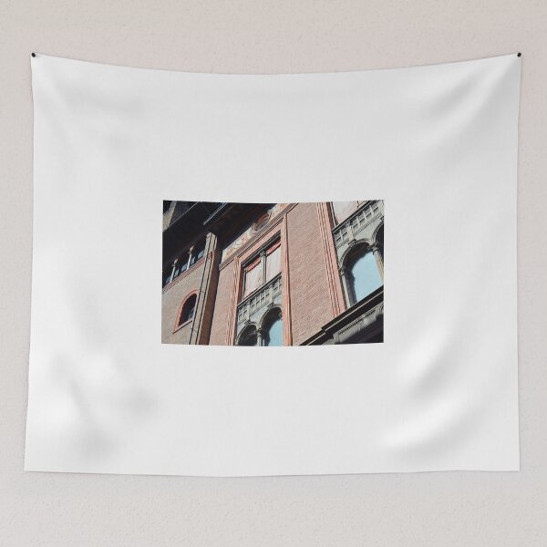 Item preview, Classical Italian building facade with red brick and arches in Bologna, Italy designed and sold by oanaunciuleanu.