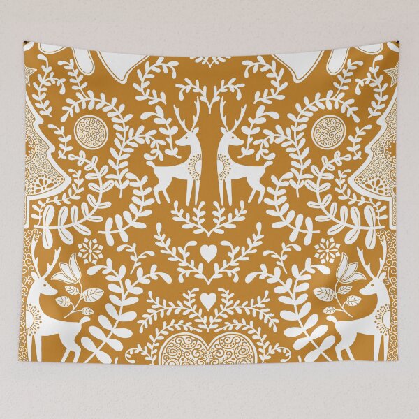 Item preview, Copy of christmas damask pattern - orange designed and sold by space-kitten.