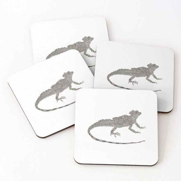 Item preview, Dotwork Lizard Art Print designed and sold by DrawWithSacha.