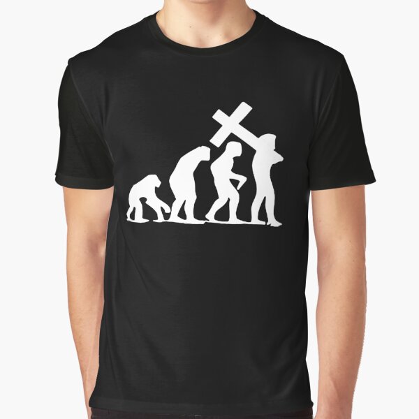 Item preview, Christian Evolution Cross Jesus Gift Premium Apparel Funny Holiday Xmas designed and sold by DesignByHeartUK.