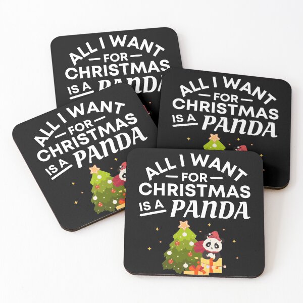 Item preview, All I want for Christmas is a Panda (Panda Pun)- Cute Animal Friendly Panda - Christmas Gift for Panda Lovers designed and sold by CaitU.