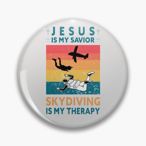 Item preview, Jesus Is My Savior Skydiving Is My Therapy Parachuting Lovers designed and sold by SweetbeStore.