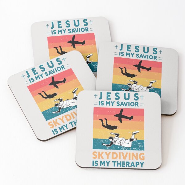 Item preview, Jesus Is My Savior Skydiving Is My Therapy Parachuting Lovers designed and sold by SweetbeStore.